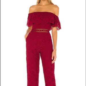 Lovers + Friends Naya Jumpsuit in Deep Red S